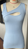 2025 Summer Incision Lady Waistlow Shirt Rib Sexy Hottie Basic Girl T-Shirt