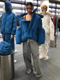 Grailz Project Three-Waisted Sweatpants Men And Women With The Same Baggy Splicing Embroidery Trousers 68HZ