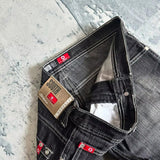 Trendy Black And Gray Jeans Men And Women's Same Y2k High Street Straight Through Broad Legs Loose Trousers 68HZ
