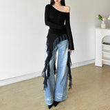 In The Autumn Of 2025, The New Women's Clothing Solid-Colored Slimming Street Fashion Collared Long-Sleeved Top Woman 68HZ