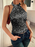 Dili Elegant Temperament Hanging Neck Sling Sling Vest Women's Clothing 2025 Spring And Summer