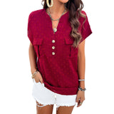 Dili Women's Shirt 2025 Spring And Summer Temperament Casual V-Neck Top