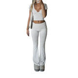 Dili 2025 Spring/Summer Y2K Casual Women's Suit Sexy V-Neck T-Shirt Micro-Tipped Pants 2 Sets Of Women's Clothing