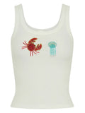 Women's Summer New Starfish Printed Vest Dress Dress Casual