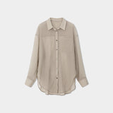 Summer Fairy Gas Around The Hazy Wrinkled Cotton Yarn ROW Style Temper Sunscreen Shirt + Sling Vest Skirt Suit
