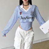 2025 Autumn New Women's Dress Solid Color Repair Street Fashion Collar Print Long-Sleeved Top Lady 68HZ