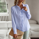 Dili Long Sleeve Shirt Woman 2025 Autumn Winter Temperament Commuting Temperament