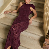 New Fashion Sexy Back-To-Back Temperament Sleeveless Lace-Up Dress In Autumn 2025