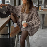 Dili Casual Holiday Wool Long-Sleeved Coat Sweater Women's Clothing 2025 Autumn And Winter