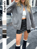 Dili Leisure Vacation Solid Color Long-Sleeved Vest Coat Women's Clothing 2025 Autumn And Winter