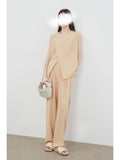 The Big Lady's Main Trousers Suit Casually Cool Twill Thigh Thigh Thighs Thighs Thighs Trousers Set Summer