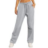 New Solid-Color Casual Trousers Y2k Loose Plus Velvet Trousers Sweatpants Swimatpants 68HZ