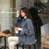 New Wicked Shirt Woman Y2k Long-Sleeved Folded Shirt Korean Long-Sleeved Bat Sleeves 68HZ