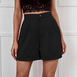 Summer New Women's Wide Legs Comfortable Leisure High-Waist High-Waisted Five-Point Shorts Women's Pants