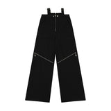 Spice Girls Black Workwear Trousers Y2k Harajuku Wind High Street Zipper Design Sensing Lai Casual Pants 68HZ