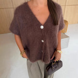 2025 Casual Ladies Summer Suit Solid Color Round Neck Short Sleeves Tight Sports Shorts Two-Piece Set Of Women 68HZ