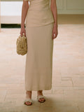 Summer New Set Thin Hip Siky BI Into The Three Folds Half-Dress Top