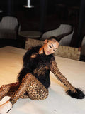 New Sexy Hottie Solid Color Fashion Hair Collar Trend With Tight Elastic Trouser Cover