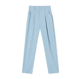 New Narrow Version Of High-Waisted Suit Pants Female Pendant Korean Version Of Fashion Thin Thin Thin Smoke Tube Pants 68HZ
