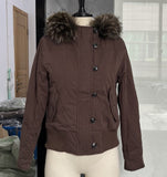 2025 Early Autumn Retro Removable Casual Hair Collar Short Denim Jacket + Hair Fashion Temperament