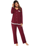 Women's Sets Of Long-Sleeved Trousers Home Pajamas Lace Spliced Home Clothes Pajamas Set