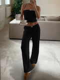 Dili Y2K Sexy Style Brat Straight Trousers Two Sets Of Women's Clothing 2025 Spring And Summer