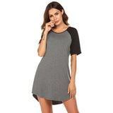 Summer Ladies Pyjamas Double-Wearing Milk Silk Short Sleeves Collage Splicing Home Clothes Pajamas Women