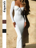Dili Temperament Elegant Windy Long-Sleeved Ass Hip Dress Dress Women's Dress 2025 Spring And Summer
