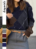 Dili Leisure Holiday Fashion Color Long-Sleeved Wool Knitting Sweater Women's 2025 Autumn And Winter