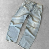 Tide-Brand Hole Embroidered Jeans Men's High Street Design Trousers Loose Trousers 68HZ