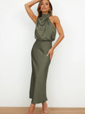 2026 Spring And Summer Hot Sale Acetic Acid Fascination Dress Toast Bridesmaid Elegant Famous Sleeveless Evening Dress Woman