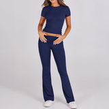 Dili Sports Style Short-Sleeved T-Shirt Long Pants Two Sets Of Women's Clothing 2025 Autumn And Winter
