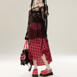 Small-Cutter Black Spider Web Coat Sweater Y2K Sweet Cool Girl Dark Hooded Shirt 68HZ