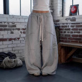 Y2K Retro Splicing Casual Pants Men And Women's Same High Street Small Design Sweatpants Trousers 68HZ
