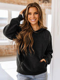 Vintage Water Wash Old Sweater Personality Trendy Hoodie Loose Long-Sleeved Shirt Women's Tops