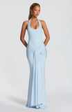 2025 Women's New Ribbon Splicing Slings Long Skirts To Hang Neck Dress Dress