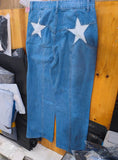 Five-Pointed Star Deconstructs Jeans Women Y2k High Street Trousers Bump Color Splicing Drag Trousers 68HZ