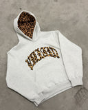 Y2k Leopard-Print Patch Design Hoodie Men And Women With The Same High Street Casual Pants Loose Set Trend 68HZ