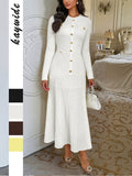 Dili Elegant Wind Short-Sleeved Solid Dress Dress Women's Dress 2025 Autumn And Winter