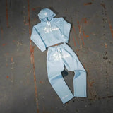 Vintage Hoodie Men's High Street Design Casual Sports Set Loose Set 68HZ