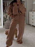 Dili Elegant Wind Coat Long Pants Two Sets Of Women's Clothing 2025 Autumn And Winter