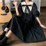 French Court Maternity Dress Sweet Cute Lolita Bubble Sleeve Academy Doll Collar Dress 68HZ