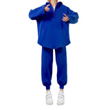 Spring And Autumn 2025 New Hot Women's Fashion Zipper Hooded Casual Jacket Set Two Sets 68HZ