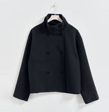 Exploding Fashion Temperament Elegant Buckle Collar Hair Jacket 2025 Women's Clothing Small Batch