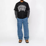 Trendy Classic Jeans Men And Women The Same Vibe High Street Water Wash Straight To The Ground Long Pants 68HZ