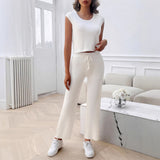 Dili Leisure Vacation Repair Short Sleeve Pants Set Women's Clothing Spring/Summer 2025