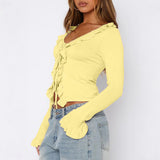 Dili Y2K Hottie Long-Sleeved T-Shirt Women's Top Wool Women's Clothing 2025 Autumn And Winter