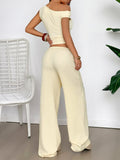 Dili Sports Simple Sleeveless Vest Solid Trousers Set Women's Clothing 2025 Spring And Summer