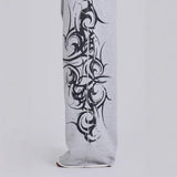 New Retro Print Trousers Men's And Women's High Street Design Trousers 68HZ