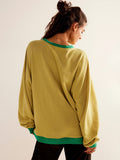 Source Of Street Wind Bumping Long-Sleeved Top Loose Tide Brand Down Shoulder Collar Coat Women Spring And Autumn